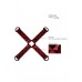 Крестообразный фиксатор с наручниками и наножниками Luxury Hogtie - бордовый