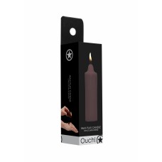 Низкотемпературная восковая BDSM-свеча Wax Play с ароматом шоколада - коричневая - 12 см, 100 гр