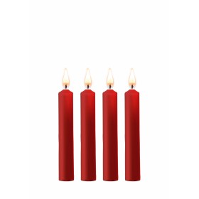Набор из 4-х малых парафиновых восковых BDSM-свечей Teasing Wax Candles - красные - 12,5 см