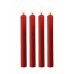 Набор из 4-х длинных парафиновых восковых BDSM-свечей Teasing Wax Candles Large - красные - 18 см