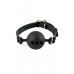 Силиконовый кляп с отверстиями для дыхания Silicone Breathable Ball Gag - Small - чёрный