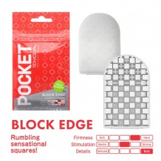 Карманный мастурбатор Tenga Pocket Block Edge с яркой стимуляцией выступами из кубов