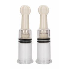 Вакуумные помпы для сосков Nipple Sucker Erozon с винтовым механизмом - размер S - белые