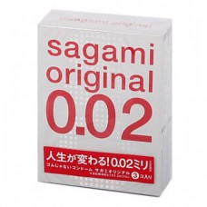 Ультратонкие полиуретановые презервативы Sagami Original 0.02 - 3 шт