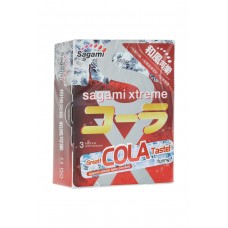 Латексные презервативы Sagami Xtreme Cola c ароматом колы - 3 шт