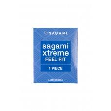Супероблегающий латексный презерватив Sagami Xtreme Feel Fit 3D без накопителя - 1 шт
