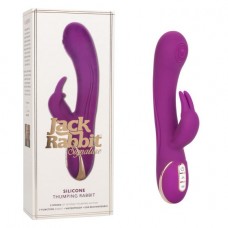 Вибратор-кролик  Jack Rabbit -  Signature Thumping Rabbit с пульсацией в головке и двумя независимыми моторами - фиолетовый - 23 см