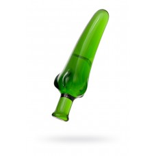 Cтимулятор-перчик из стекла Sexus Glass - зелёный - 13,5 см