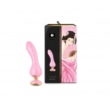 Гибкий эргономичный многофункциональный вибратор для вагинальной, клиторальной и анальной стимуляции Shunga SANYA - розовый - 18,5 см