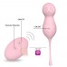 Виброяйцо в форме человечка-аниме Vava с беспроводным пультом - розовое - 16,6 см