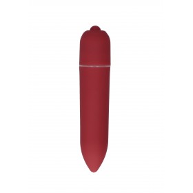 Удлинённая пластиковая вибропуля Power Bullet Red - красная - 8,5 см