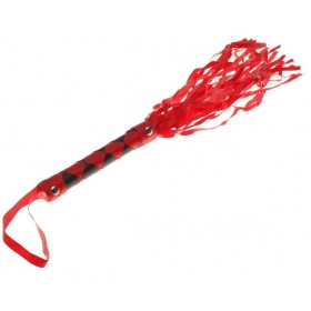 Плеть Сима-Ленд с ромбами на ручке - красно-черная - 42 см