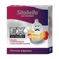 Стимулирующая насадка в виде презерватива Sitabella Extender - Ночная коррида