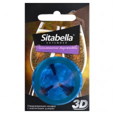 Стимулирующая насадка в виде презерватива Sitabella Extender 3D - Шампанское торжество