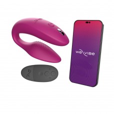 Вибратор для пар с анатомической регулировкой We-Vibe Sync 2 с пультом и управлением со смартфона - розовый