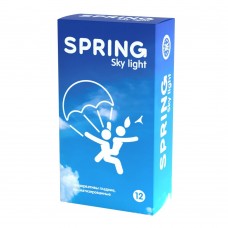 Латексные ультратонкие презервативы 0,05 мм с ароматом ванили Spring Sky Light - 12 шт