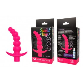 Анальная пробка-елочка с вибрацией Sweet Toys - розовая - 14 см