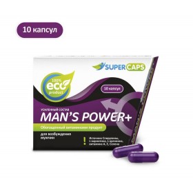 Возбуждающее средство для мужчин - усиленный состав Man's Power plus - 10 капсул