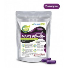 Возбуждающее средство для мужчин - усиленный состав Man's Power plus - 2 капсулы