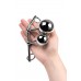 Металлические стринги с двумя шарами Metal by Toyfa с кольцами для бондажа