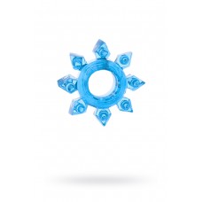 Эластичное эрекционное кольцо Lover Ring звезда - голубое