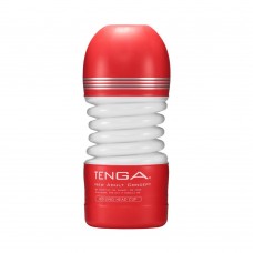 Мастурбатор TENGA Rolling Head Cup с подвижной верхней частью для стимуляции головки - красный - 15,5 см