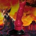 Фантазийный дьявольский фаллоимитатор адской гончей Hell-Hound Canine с вогнутой головкой - красный - 19 см